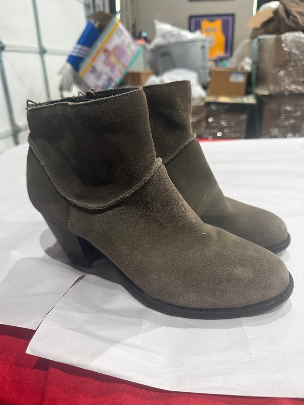 Steve Madden grey Suede Ankle Boots